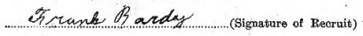 Frank Bardy's signature