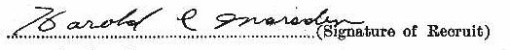 Harold Charles Marsden's signature