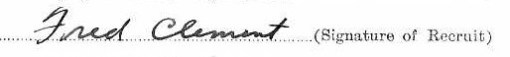 Fred Clement's signature