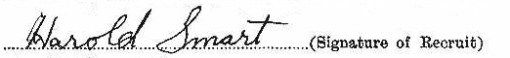 Harold Smart's signature