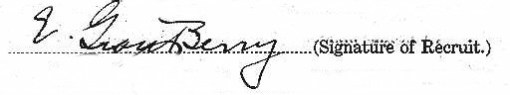 Earl Grant Berry's signature