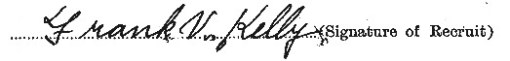 Francis Vincent Kelly's signature