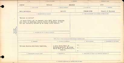 Canada War Graves Registers (Circumstances of Casualty) 1914-1948 For John Maracle