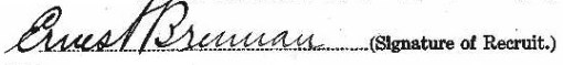 Ernest Brennan's signature