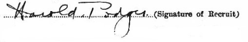 Harold Podger signature