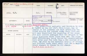 Joseph Bernard Hill Military Medal citation