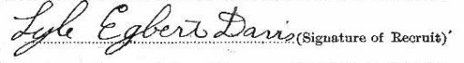 Lyle Davis signature