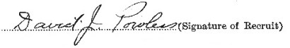 David John Powless signature