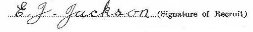 Ernest John Jackson signature