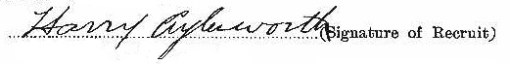 Harry Aylesworth signature