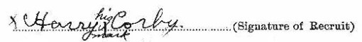 Harry Corby signature