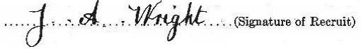 James Adamson Wright signature