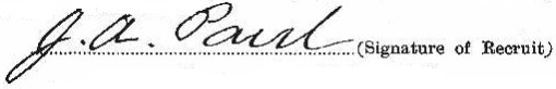 James Albert Paul signature