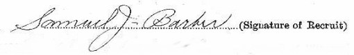 Samuel James Barber signature