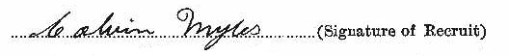 Calvin Leslie Myles signature