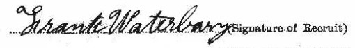 Frank Waterbury signature