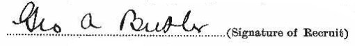 George Albert Butler signature