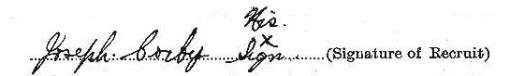 Joseph Corby signature