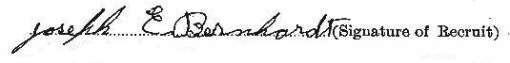 Joseph Edward Barnhardt signature