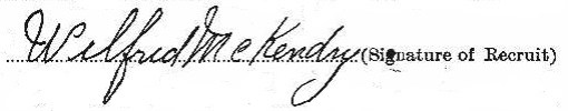 Wilfrid McKendry signature