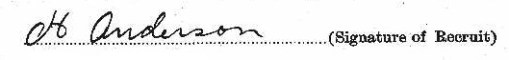 William Harry Anderson signature