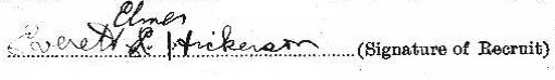 Everett Elmer Hickerson signature