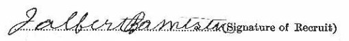 James Albert Banister signature
