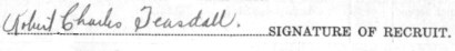 Robert Charles Teasdall signature