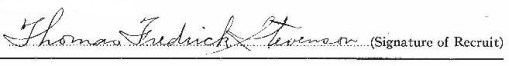 Thomas Frederick Stevenson signature