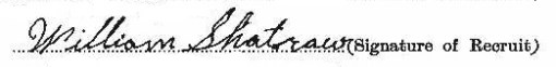 William James Shatraw signature