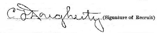 Charles Frederick Dougherty signature