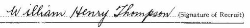 William Henry Thompson signature