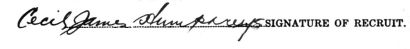 Cecil Humphreys signature