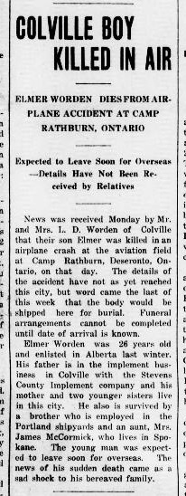 Elmer Worden death report