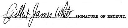 Gilbert James White signature