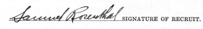 Samuel Rosenthal signature