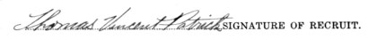 Thomas Vincent Patrick signature