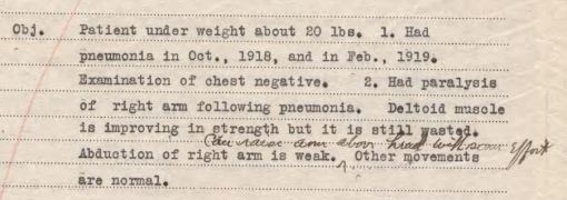 Harry Benn medical report