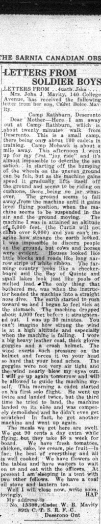 Letter from Camp Rathbun