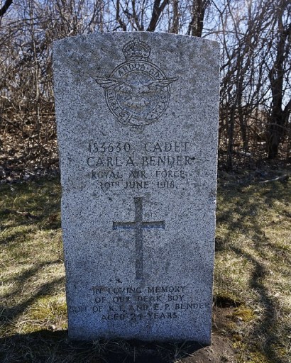 Grave of Carl A. Bender in Deseronto Cemetery