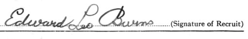 Edward Leo Burns signature